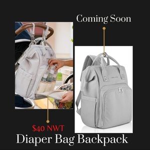 Diaper Bag Backpack Gray multiuse backpack bag